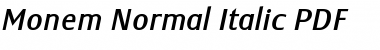 Monem Normal Italic Font