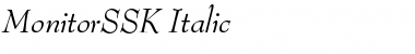 MonitorSSK Italic Font