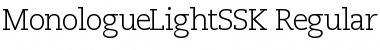 MonologueLightSSK Regular Font