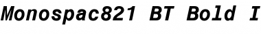 Monospac821 BT Bold Italic Font