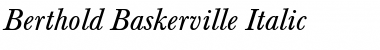 Berthold Baskerville Italic Font