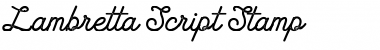 Lambretta Script Stamp Regular Font