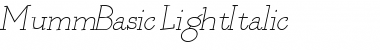 MummBasic LightItalic