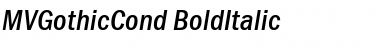 MVGothicCond BoldItalic Font