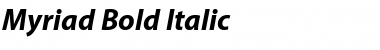 Myriad Roman Bold Italic Font