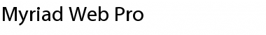 Myriad Web Pro Regular Font