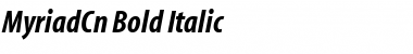 MyriadCn BoldItalic Font