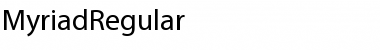 MyriadRegular Normal Font