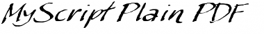 Download MyScript Plain Font Download MyScript Plain Font