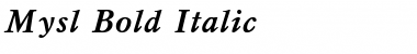 Mysl Bold Italic Font