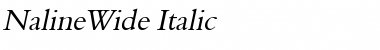 NalineWide Italic Font