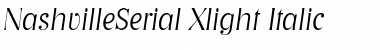 NashvilleSerial-Xlight Italic Font