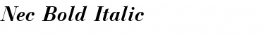 Nec  Bold Italic Bold Italic Font