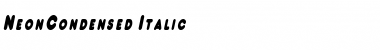 NeonCondensed Italic Font