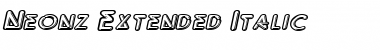 Neonz-Extended Italic Font