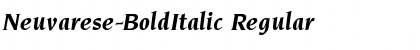 Download Neuvarese-BoldItalic Font