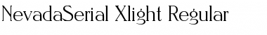 NevadaSerial-Xlight Regular Font