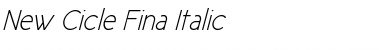 New Cicle Fina Italic Font