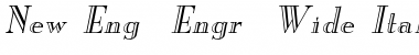 New Eng. Engr. Wide Font