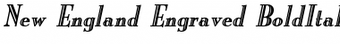 New England Engraved BoldItalic Font