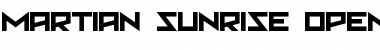 Martian Sunrise Regular Font