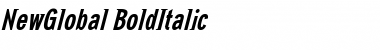 NewGlobal BoldItalic Font