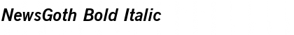 NewsGoth Bold Italic Font