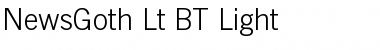 NewsGoth Lt BT Font