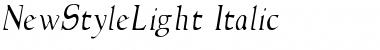 NewStyleLight RomanItalic