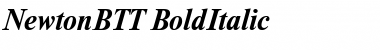 NewtonBTT BoldItalic Font
