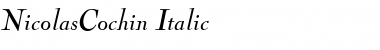 NicolasCochin Italic Font