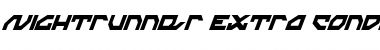 Nightrunner Extra-Condensed Italic Font