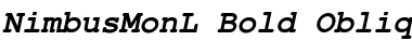 NimbusMonL Bold Oblique Font