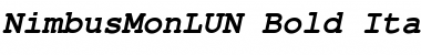 NimbusMonLUN Bold Italic Font