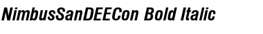 NimbusSanDEECon Bold Italic Font