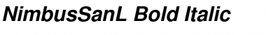 NimbusSanL Bold Italic Font