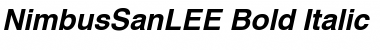 NimbusSanLEE Bold Italic Font