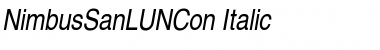 NimbusSanLUNCon Italic Font