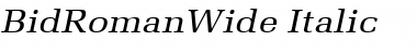 BidRomanWide Italic Font