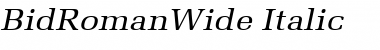 BidRomanWide Font