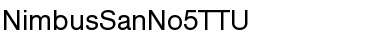 Download NimbusSanNo5TTU Font Download NimbusSanNo5TTU Font