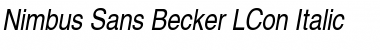 Nimbus Sans Becker LCon Italic