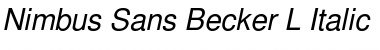 Nimbus Sans Becker L Italic Font