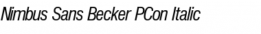 Nimbus Sans Becker PCon Italic Font