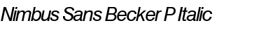 Nimbus Sans Becker P Italic