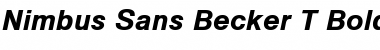 Nimbus Sans Becker T Bold Italic