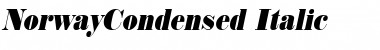 NorwayCondensed Italic Font