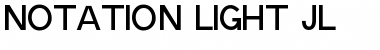 Notation Light JL Regular Font