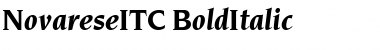 NovareseITC Bold Italic Font
