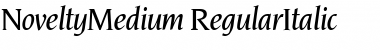 NoveltyMedium RegularItalic Font